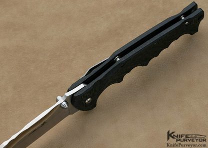 Brian Tighe Custom Knife Fluted BG-42 and Fluted Carbon Fiber Tighe Breaker Linerlock - Image 4