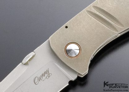 Tim Curry Custom Knife Titanium with Timascus Clip "Variant" Frame Lock - Image 2