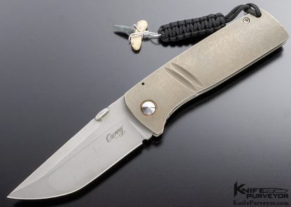 Tim Curry Custom Knife Titanium with Timascus Clip "Variant" Frame Lock