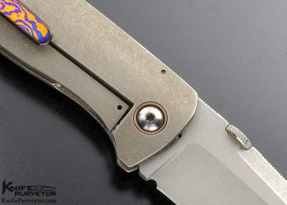 Tim Curry Custom Knife Titanium with Timascus Clip "Variant" Frame Lock - Image 4