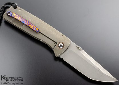 Tim Curry Custom Knife Titanium with Timascus Clip "Variant" Frame Lock - Image 3