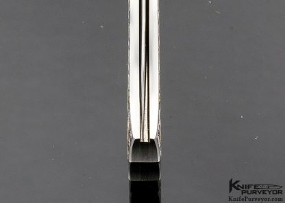 Joe Kious Custom Knife Black Lip Tahitian Pearl Shell Interframe Lockback Dagger Engraved by Tim George - Image 7