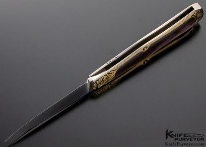 Steve Hoel Custom Knife Tim George Engraved Tahitian Blacklip Pearl and 24Kt Gold Coke Bottle (Featured in a Video) - Image 7