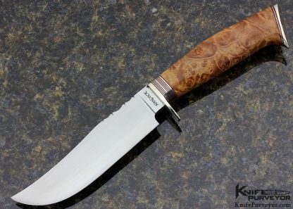 Tim Hancock Custom Knife MS 1995 Burlwood Small Bowie