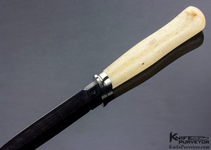 Tim Hancock Custom Knife  Oosik Hunter with Ladder Pattern Damascus - Image 5