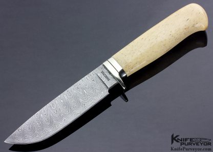 Tim Hancock Custom Knife  Oosik Hunter with Ladder Pattern Damascus