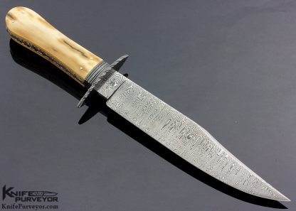 Tim Hancock Custom Knife Sole Authorship Damascus & Mammoth Cowboy Bowie - Image 4