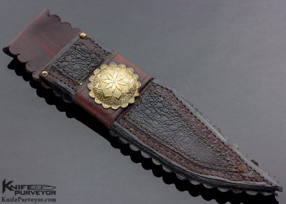 Tim Hancock Custom Knife Sole Authorship Damascus & Mammoth Cowboy Bowie - Image 8