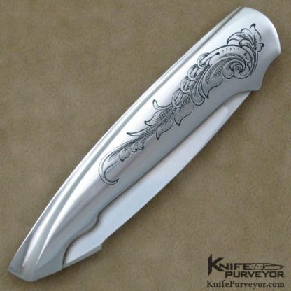 Tim Herman Custom Knife "Sliver" Slipjoint Engraved by Simon Lytton - Image 3
