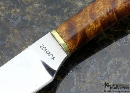 Tim Zowada Custom Knife Tiger Maple Hand Forged Fixed Blade - Image 2
