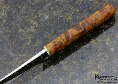Tim Zowada Custom Knife Tiger Maple Hand Forged Fixed Blade - Image 3