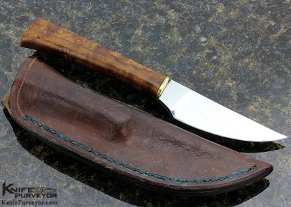Tim Zowada Custom Knife Tiger Maple Hand Forged Fixed Blade - Image 5