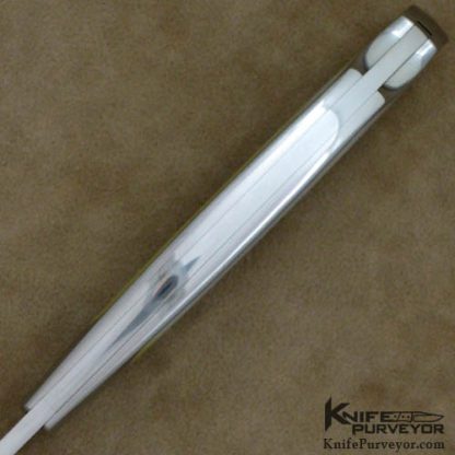 Timothy Wright Custom Knife South Sea Goldlip Pearl Interframe Take Down Lockback - Image 4
