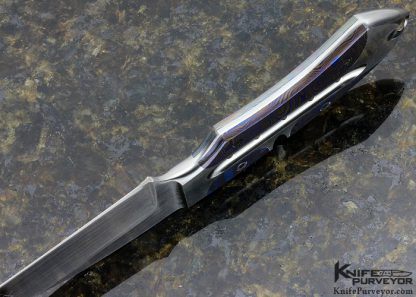 Todd Begg Custom Knife Timascus Inlay Integral "EM Lum" Knife - Image 5