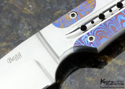Todd Begg Custom Knife Timascus Inlay Integral "EM Lum" Knife - Image 2