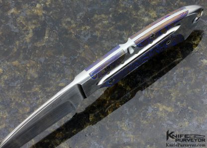 Todd Begg Custom Knife Timascus Inlay Integral "EM Lum" Knife - Image 4