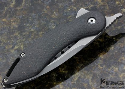 Todd Begg Custom Knife Carbon Fiber Friction Folder Flipper - Image 3