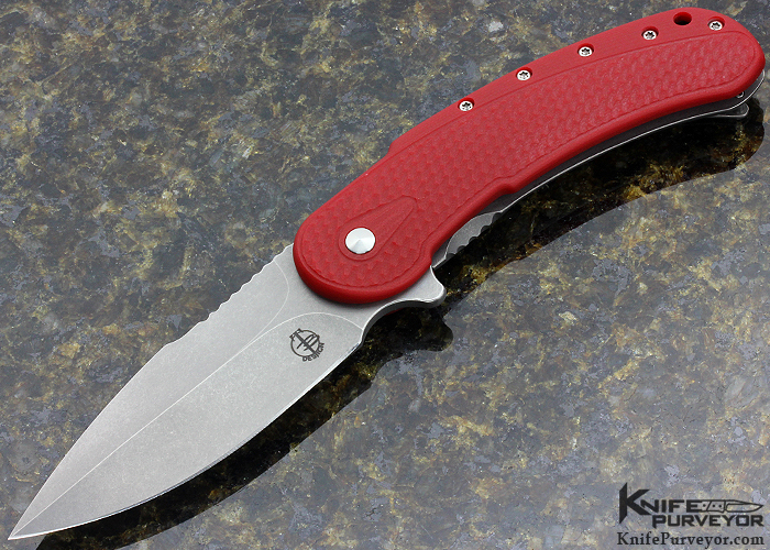 Todd Begg Custom Knife Titanium and Red G-10 Field Grade Bodega Frame Lock Flipper