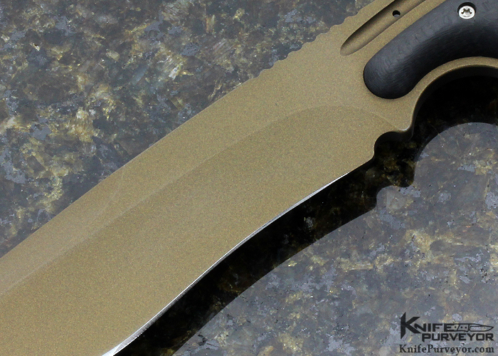 Todd Begg Custom Knife Anago Drop Point Tecurve Blade with Swedge and