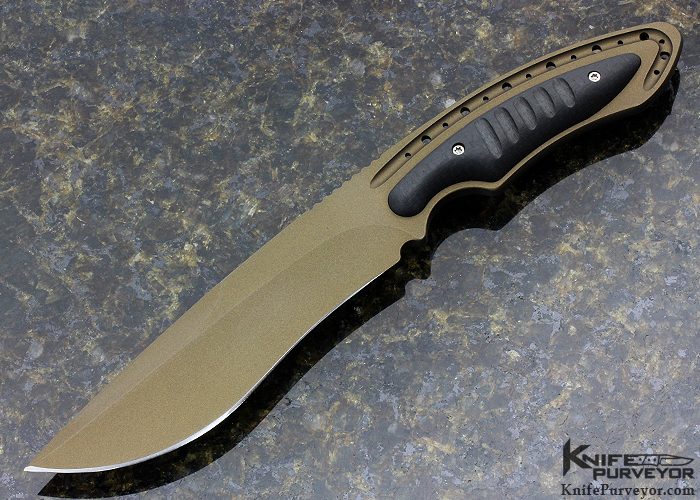 Todd Begg Custom Knife Anago Drop Point Tecurve Blade with Swedge and
