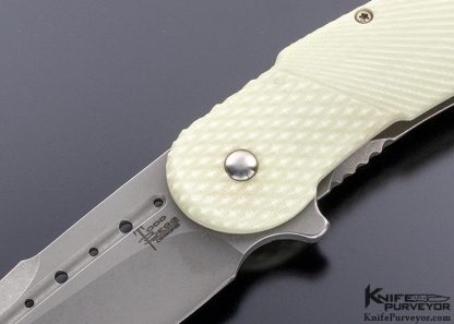 Todd Begg Design Custom Knife "Field Grade Bodega" White G-10 Framelock Spearpoint - Image 2