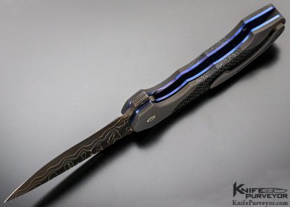 Todd Fischer Custom Knife "Archangel" 4.0 Damascus Linerlock Flipper - Image 7