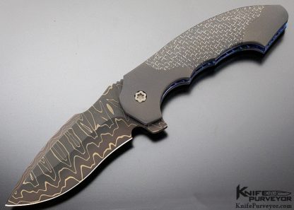 Todd Fischer Custom Knife "Archangel" 4.0 Damascus Linerlock Flipper