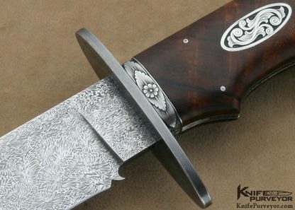 Tom Ferry Custom Knives Sole Authorship Engraved Desert Ironwood & Damascus Mastersmith Bowie - Image 2
