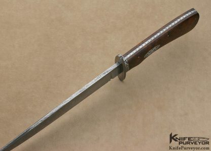 Tom Ferry Custom Knives Sole Authorship Engraved Desert Ironwood & Damascus Mastersmith Bowie - Image 4