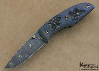 Tom Ferry Custom Knife "Koi" Damascus Linerlock