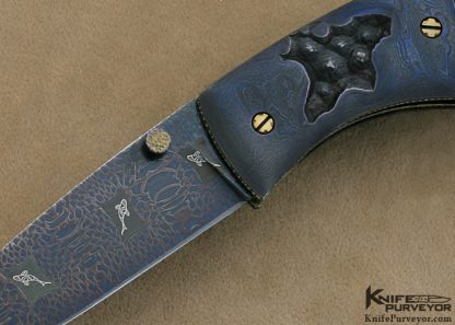 Tom Ferry Custom Knife "Koi" Damascus Linerlock - Image 2
