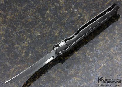 Tom Mayo Custom Knife Bead Blasted Titanium Hawkbill #003 - Image 5