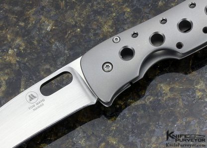 Tom Mayo Custom Knife Bead Blasted Titanium Hawkbill #003 - Image 2