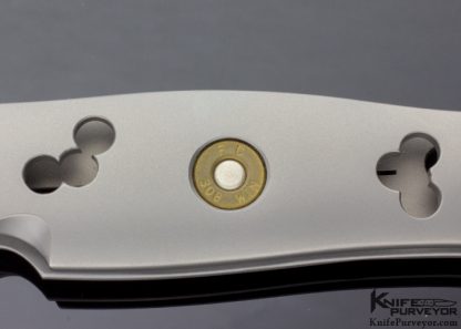 Tom Mayo Custom Knife TNT MOA .308 Tanto Minute Of Angle, Embedded F C 308 WIN Shell Casing CPM 154 with Dual Thumb Studs - Image 4