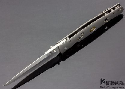 Tom Mayo Custom Knife TNT MOA .308 Tanto Minute Of Angle, Embedded F C 308 WIN Shell Casing CPM 154 with Dual Thumb Studs - Image 5