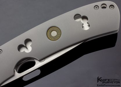 Tom Mayo Custom Knife "MOA" Tanto with .45 Auto Casing - Image 3