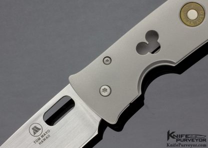 Tom Mayo Custom Knife "MOA" Tanto with .45 Auto Casing - Image 2