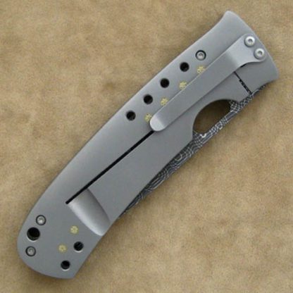 Tom Mayo Custom Knife Large Damascus Bladed Frame Lock - Image 2