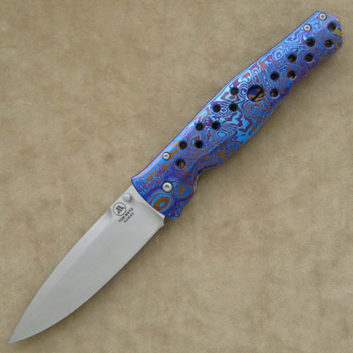 Tom Mayo Custom Knife 440V Bladed Timascus Dr. Death Knife Purveyor