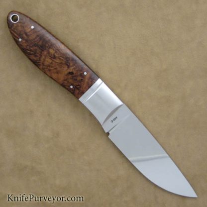 Tom Overeynder Custom Knife Rosewood Burl Drop Point Hunter #001 - Image 3