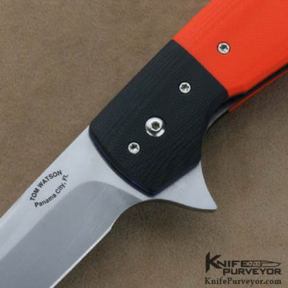Tom Watson Custom Knives G-10 & D2 Flipper - Image 2