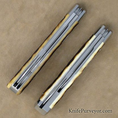 Tony Bose Custom Knives Pair of Number 4  Remington Bone Coffin Jacks - Image 4