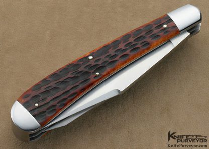 Tony Bose Custom Knife A.G. Russell Bone HTT (Hunter Trader Trapper) Remington Bullet Slip Joint - Image 3