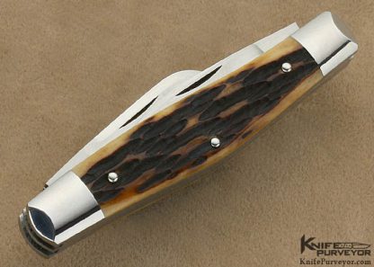 Tony Bose Custom Knife Remington Bone 3 Blade 3" Stockman Slipjoint - Image 3