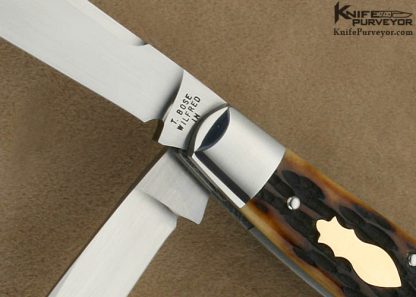 Tony Bose Custom Knife Remington Bone 3 Blade 3" Stockman Slipjoint - Image 2