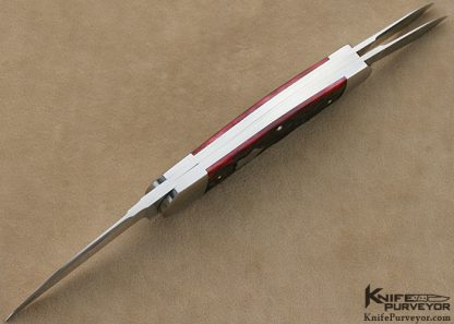 Tony Bose Custom Knife #2 Red Jigged Bone Case 43 Pattern Split Backspring Humpback Whittler - Image 6
