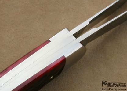 Tony Bose Custom Knife #2 Red Jigged Bone Case 43 Pattern Split Backspring Humpback Whittler - Image 8