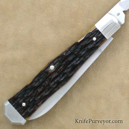 Tony Bose Custom Knife Remington Jigged Bone Coffin Jack #8 - Image 2