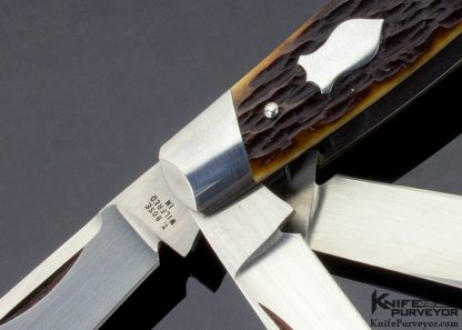 Tony Bose Custom Knife Remington Jigged Bone 5 Blade Slip Joint - Image 2