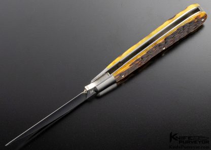 Tony Bose Custom Knife Jigged Bone Swayback with Federal Shield Slip Joint - Image 7